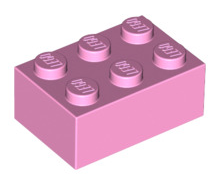 Brick 2x3, Part# 3002 Part LEGO® Bright Pink