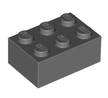 Brick 2x3, Part# 3002 Part LEGO® Dark Bluish Gray
