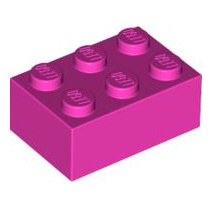 Brick 2x3, Part# 3002 Part LEGO® Dark Pink  