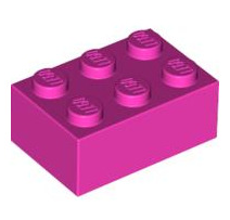 Brick 2x3, Part# 3002 Part LEGO® Dark Pink