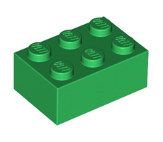 Brick 2x3, Part# 3002 Part LEGO® Green