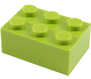 Brick 2x3, Part# 3002 Part LEGO® Lime  