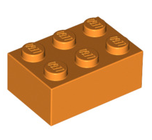 Brick 2x3, Part# 3002 Part LEGO® Orange  