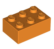 Brick 2x3, Part# 3002 Part LEGO® Orange