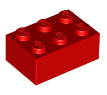 Brick 2x3, Part# 3002 Part LEGO® Red  