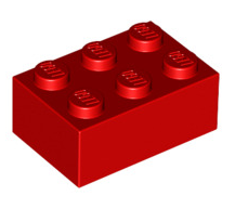 Brick 2x3, Part# 3002 Part LEGO® Red