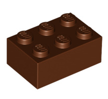 Brick 2x3, Part# 3002 Part LEGO® Reddish Brown  