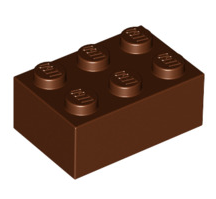 Brick 2x3, Part# 3002 Part LEGO® Reddish Brown