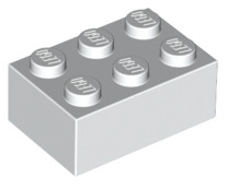 Brick 2x3, Part# 3002 Part LEGO® White