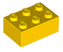 Brick 2x3, Part# 3002 Part LEGO® Yellow  