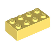Brick 2x4, Part# 3001 Part LEGO® Bright Light Yellow  