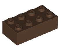 Brick 2x4, Part# 3001 Part LEGO® Brown  