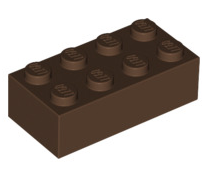 Brick 2x4, Part# 3001 Part LEGO® Brown 1 Part