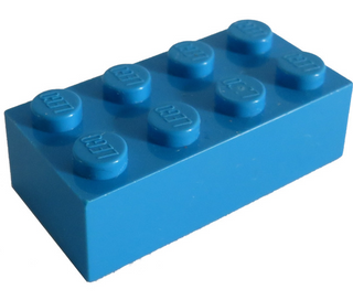 Brick 2x4, Part# 3001 Part LEGO® Dark Azure 1 Part