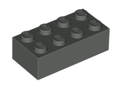 Brick 2x4, Part# 3001 Part LEGO® Dark Gray  