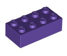 Brick 2x4, Part# 3001 Part LEGO® Dark Purple  