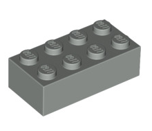Brick 2x4, Part# 3001 Part LEGO® Light Gray  