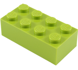 Brick 2x4, Part# 3001 Part LEGO® Lime 1 Part