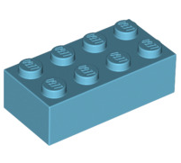 Brick 2x4, Part# 3001 Part LEGO® Medium Azure  