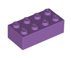 Brick 2x4, Part# 3001 Part LEGO® Medium Lavender  