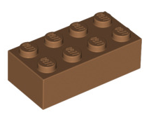 Brick 2x4, Part# 3001 Part LEGO® Medium Nougat  