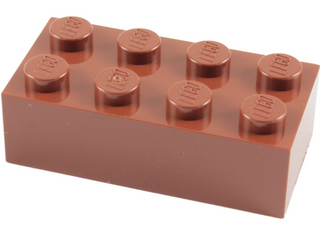 Brick 2x4, Part# 3001 Part LEGO® Reddish Brown  