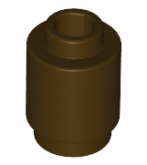 Brick Round 1x1 (Open Stud), Part# 3062 Part LEGO® Dark Brown 1 Part