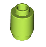 Brick Round 1x1 (Open Stud), Part# 3062 Part LEGO® Lime 1 Part