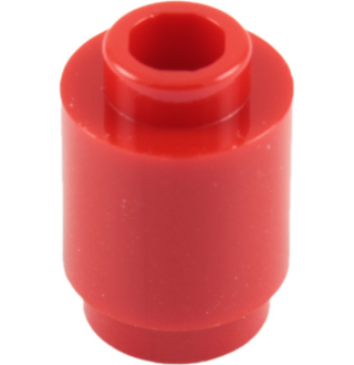 Brick Round 1x1 (Open Stud), Part# 3062 Part LEGO® Red 1 Part