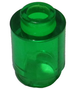 Brick Round 1x1 (Open Stud), Part# 3062 Part LEGO® Trans-Green 1 Part