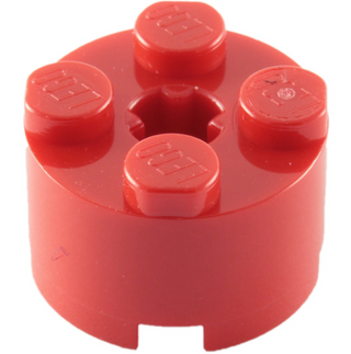 Brick Round 2x2 with Axle Hole, Part# 3941 Part LEGO® Red  
