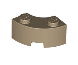 Brick Round Corner 2x2 Macaroni with Stud Notch and Reinforced Underside, Part# 85080 Part LEGO® Dark Tan 1 Part
