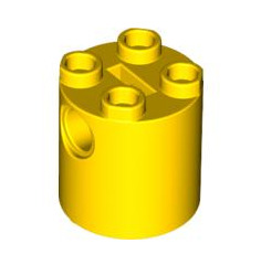 Brick Round 2x2x2 Robot Body with Bottom Axle Holder, Part# 30361c Part LEGO® Yellow  