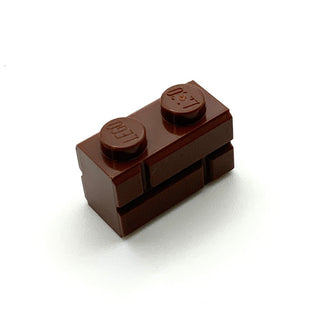 Brick, Modified 1x2 with Masonry Profile, Part# 98283 Part LEGO® Reddish Brown 1 Part