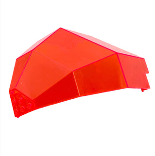 Panel 10x10x12 Quarter Dome, Part# 2409 Part LEGO® Trans-Neon Orange Very Good