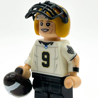 Brees #9 QB New Orleans Football Player Minifig made using LEGO parts - B3 Customs Custom minifigure B3 Customs