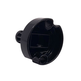 Technic, Gear 8 Tooth with Pin Holes and Ninjago Flywheel Socket - Short Shaft, Part# 18590 Part LEGO® Black Very Good