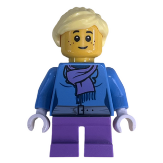 Holiday- Jacket with Light Purple Scarf and Ponytail, hol066 Minifigure LEGO®