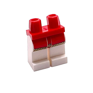 Hips and White Legs with Red Surcoat with Gold Border Pattern, Part# 970c01pb59 Part LEGO® Red