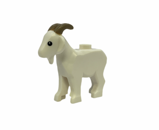 Goat, Dark Tan Horns, 95341pb02 LEGO® Animals LEGO®