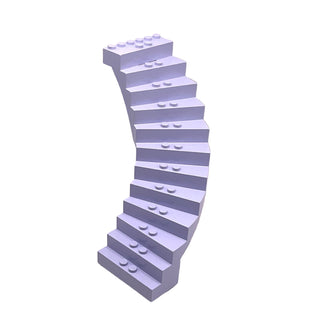 Stairs 13 x 13 x 12 Curved Open, Part# 6169 Part LEGO® Light Violet Very Good