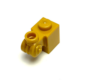 Brick, Modified 1x1 with Scroll with Hollow Stud, Part# 20310 Part LEGO® Pearl Gold
