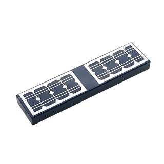 Tile 1x4 with Solar Panels Pattern, Part# 2431pb499 Part LEGO® Dark Blue Very Good