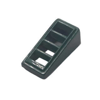 Slope 18 2 x 1 x 2/3 with Grille Pattern, Part# 61409 Part LEGO® Dark Green