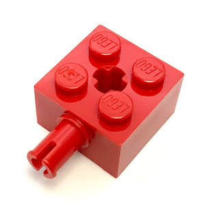 Brick, Modified 2x2 with Pin and Axle Hole, Part# 6232 Part LEGO® Red