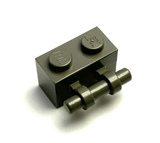Brick, Modified 1x2 with Bar Handle on Side, Part# 30236 Part LEGO® Dark Gray
