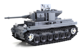 WW2 German Panzer Tank Building Kit Battle Brick