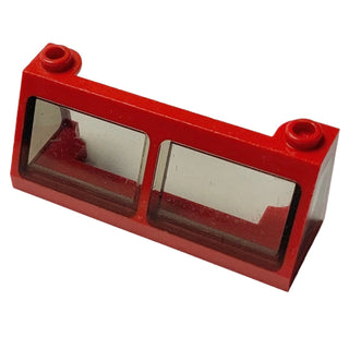 Windscreen 2x6x2 Train with Fixed Trans-Brown Glass, Part #6567c02 Part LEGO® Red