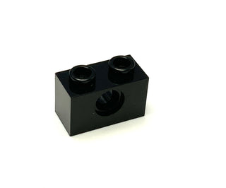Technic, Brick 1x2 with Hole, Part# 3700 Part LEGO® Black