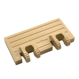 Hinge Train Gate 2 x 4 Locking Dual 2 Fingers with Rear Reinforcements, Part# 44569 Part LEGO® Tan